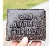 (black) Pulp Fiction MOVIE BMF Bad MOTHER Embossing Coin PU Leather Wallet Purse Bag Holder Purse