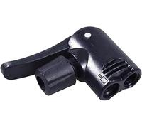 Black Pump Adapter Valve, 3 in 1 Replacement Dual Head Air Pump Adapter Valve Bicycle Bike Cycle Tyre Tube Pump Adapter,Bike Floor Pumps Accessories