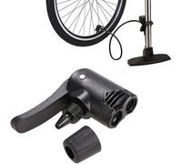 Black Pump Adapter Valve, 3 in 1 Replacement Dual Head Air Pump Adapter Valve Bicycle Bike Cycle Tyre Tube Pump Adapter，Bike Floor Pumps，Bike Pumps，Floor Pumps