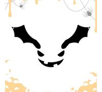 Black Pumpkin Push-In Kit - Bat Inserts, Metal Pumpkin Parts | Handmade Creative Halloween Decoration, No Carving Outdoor Fall Party Supplies, Kids and Adults Spooky Holiday Accessories