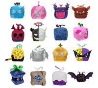 (black-purple) Blox Fruits Devil Fruit Plush Toy,cute Leopard Patterned Design