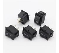 Black Push Button 6A-10A 110V 250V KCD1 2Pin Snap-in On/Off Rocker Switch 21MM*15MM 5Pcs