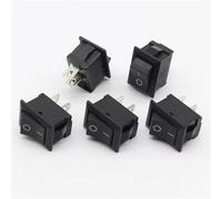 Black Push Button Mini Switch 6A-10A 110V 250V KCD1 2Pin Snap-in On/Off 21MM*15MM 5Pcs