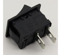 Black Push Button Mini Switch 6A-10A 110V 250V KCD1 2Pin Snap-in On/Off Rocker Switch 21MM*15MM BLACK 5Pcs