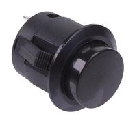 Black Push-Fit 16mm Momentary Off-(On) Push Button Switch 3A SPST General Purpose Push to Make