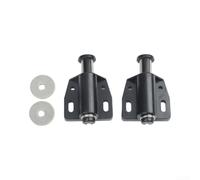 Black Push To Open Latch 2 Pieces, Touch Release Catch For Kitchen Cupboard And Wardrobe Doors, Strong Magnet Plate For Handleless Furniture, 46mm