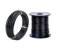 Black PVC Coated 10/20/50/100Meter Steel Flexible Wire Rope Soft Cable 304 Stainless Steel Clothesline Diameter 1/1.5/2/3/4/5mm(20M,0.8mm After Coating)