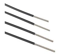 Black PVC Coated 304 Stainless Steel Wire Cable, Flexible Soft Wire, Diameter 1/1.2/1.5/2/3/4/5/6mm, 50m Length for DIY, Gardening, and Crafting