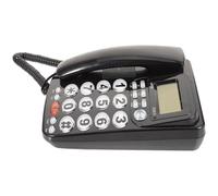 Black Pvc Desk Phone for Office and Home Landline Communication