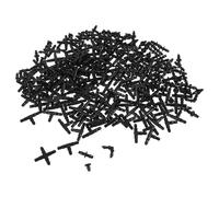 Black PVC Drip Irrigation Barbed Connectors for Tubing Garden Systems | Weather Resistant, Wear Resistant Fittings for Lawn Watering, Greenhouse Irrigation, Aquarium Hoses and Balcony Plant Care