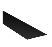 Black PVC Flat Strip Bar, 142mm x 1.5mm x 3 Metre, Solid Plastic Profile