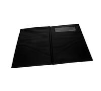 Black PVC Menu Check Presenter with Comfortable Grip for Dining | Portable Holder, Organises Papers and Bills Neatly, Classic Elegant Style, One Piece