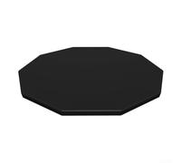 Black Pvc Round Pool Cover 2.44m Or 3.05m For Above Ground Swimming Pools Featuring Drainage Vents And Securing Ropes To Prevent Debris Entry(244cm)