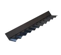 Black Pvc Wall Flashing For Corruplast Corrugated Roofing Sheets - Profile 76/18 - 836mm