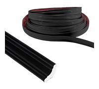 Black Quadrant Trim, Flexible Skirting Board Coving for Ceilings Plastic Tile Trim Worktop Edging Strip for Wall Ceiling Cabinet Countertop Floor Edges and Corners Decoration(12*9mm-2.5m, 4.6mm Thick)