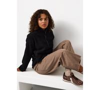 Black Quarter Zip Borg Fleece Jumper L