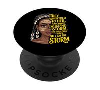 Black Queen African American They whispered - I Am The Storm PopSockets Adhesive PopGrip