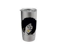 Black Queen Afro Diva Lips African American Women Pride Stainless Steel Insulated Tumbler