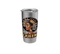 Black Queen Blessed Loved Wise Successful Enough Unstoppable Stainless Steel Insulated Tumbler