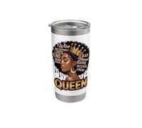 Black Queen Blessed Loved Wise Successful Enough Unstoppable Stainless Steel Insulated Tumbler