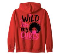 Black Queen Curly Hair Curls Zip Hoodie