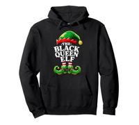 Black Queen Elf Christmas Matching Family Elf Squad Xmas Pullover Hoodie