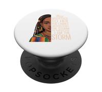 Black Queen I Am The Storm Empowerment African Heritage PopSockets Adhesive PopGrip