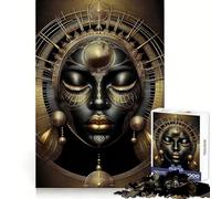 Black Queen in Gold Adults 1000 Piece Jigsaw Puzzle Memory Ability Soft Distraction Secure Join Festive Surprise (38X52CM)