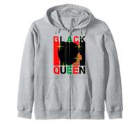 Black Queen Mom Melanin Mother Mother's Day Juneteenth Woman Zip Hoodie
