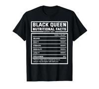 Black Queen Nutritional Facts for Black Pride History Month Value Graphic T-Shirt, Men, Black, M