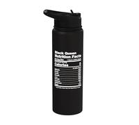 Black Queen Nutritional Facts Stainless Steel Insulated Water Bottle