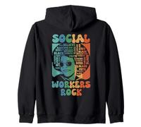 Black Queen Social Work Appreciation Social Workers Rocks Zip Hoodie