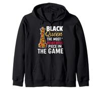 Black Queen The Most Powerful Piece In The Game Zip Hoodie