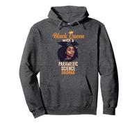 Black Queen With Paramedic Science Degree Graduation Women Pullover Hoodie, Adult Unisex, Dark Heather Grey, Large