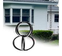 Black Rain Chain for Garden - 13ft Decorative Water Collector Gutter Downspout Replacement Ideal for Balconies Patios Porches and Gardens - Durable Outdoor Ornament