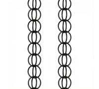 Black Rain Chains for Outside, Adapter Downspout Catcher for Eaves Drainage as Water Feature or Downpipe, Outdoor Decor Black, and Outside Rain Chain for Water Collector