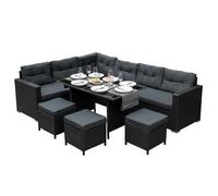 Jardi Rattan Corner Set - Black