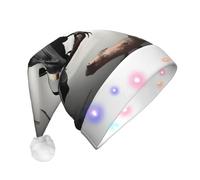 Black Raven Christmas Hat with Birds on a Branch LED for Adults Unisex New Year Festive Party