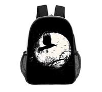 Black Raven Crow Bird Under The Moon Clear Backpack Stadium Events Transparent Bag PVC