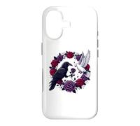 Black Raven Crow White Dove Roses - Love of the Opposites Case for iPhone 17