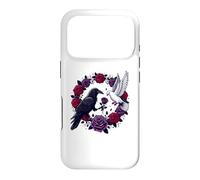 Black Raven Crow White Dove Roses - Love of the Opposites Case for iPhone 17 Pro