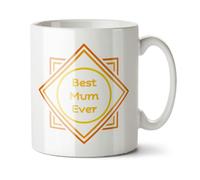 Black Raven Design - Best Mum Ever, Sun - Mother Love Gift Mug, Ceramic, 11fl oz
