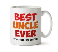 Black Raven Design - Best Uncle Ever, It's True, We Checked - Funny Uncles, UNC Appreciation Gift Mug, Ceramic, 11fl oz