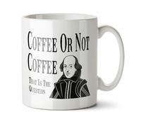 Black Raven Design - Coffee Or Not Coffee, That is The Question - Funny Shakespeare Gift Mug, Ceramic, 11fl oz