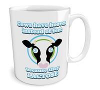 Black Raven Design - Cows Have Hooves Instead of Feet... Because They Lactose, Ceramic Mug, 11fl oz