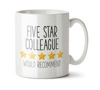 Black Raven Design - Five Star Colleague, Would Recommend - Coworker Retirement, Boss Leaving Gift Mug, Ceramic, 11fl oz