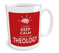 Black Raven Design - I Can't Keep Calm I'm Studying Theology, Ceramic Mug, 11fl oz