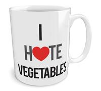 Black Raven Design - I Hate Vegetables, Ceramic Mug, 11fl oz