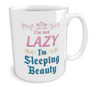 Black Raven Design - I'm Not Lazy I'm Sleeping Beauty, Ceramic Mug, 11fl oz