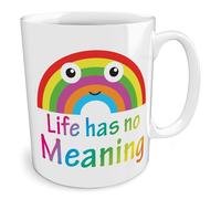 Black Raven Design - Life Has No Meaning Rainbow, Ceramic Mug, 11fl oz